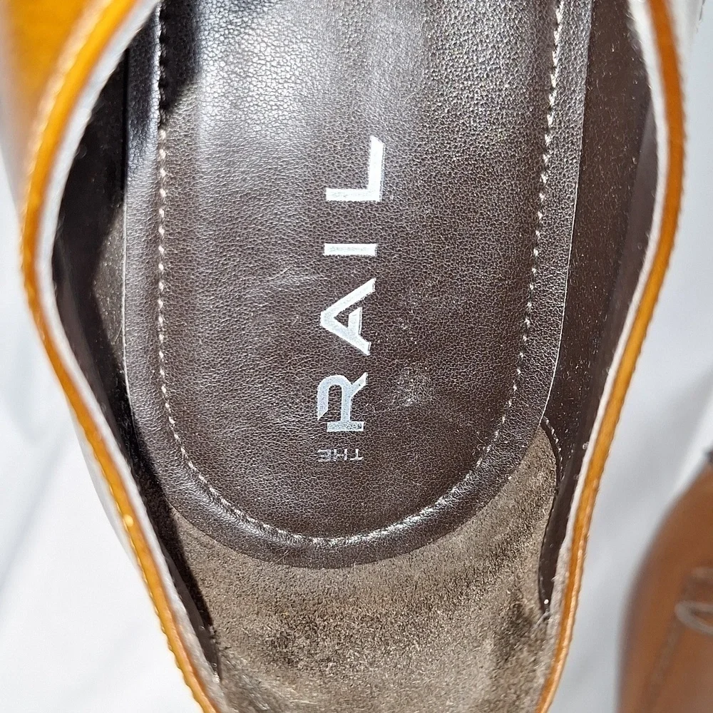 💚 Mens RAIL brown leather Oxford shoe in size  43